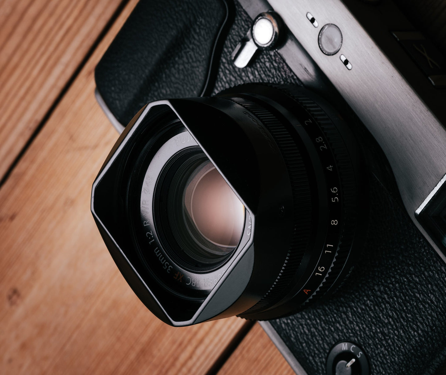 SQUAREHOOD for Fujinon XF 23mm f2 / XF 35mm f2)~