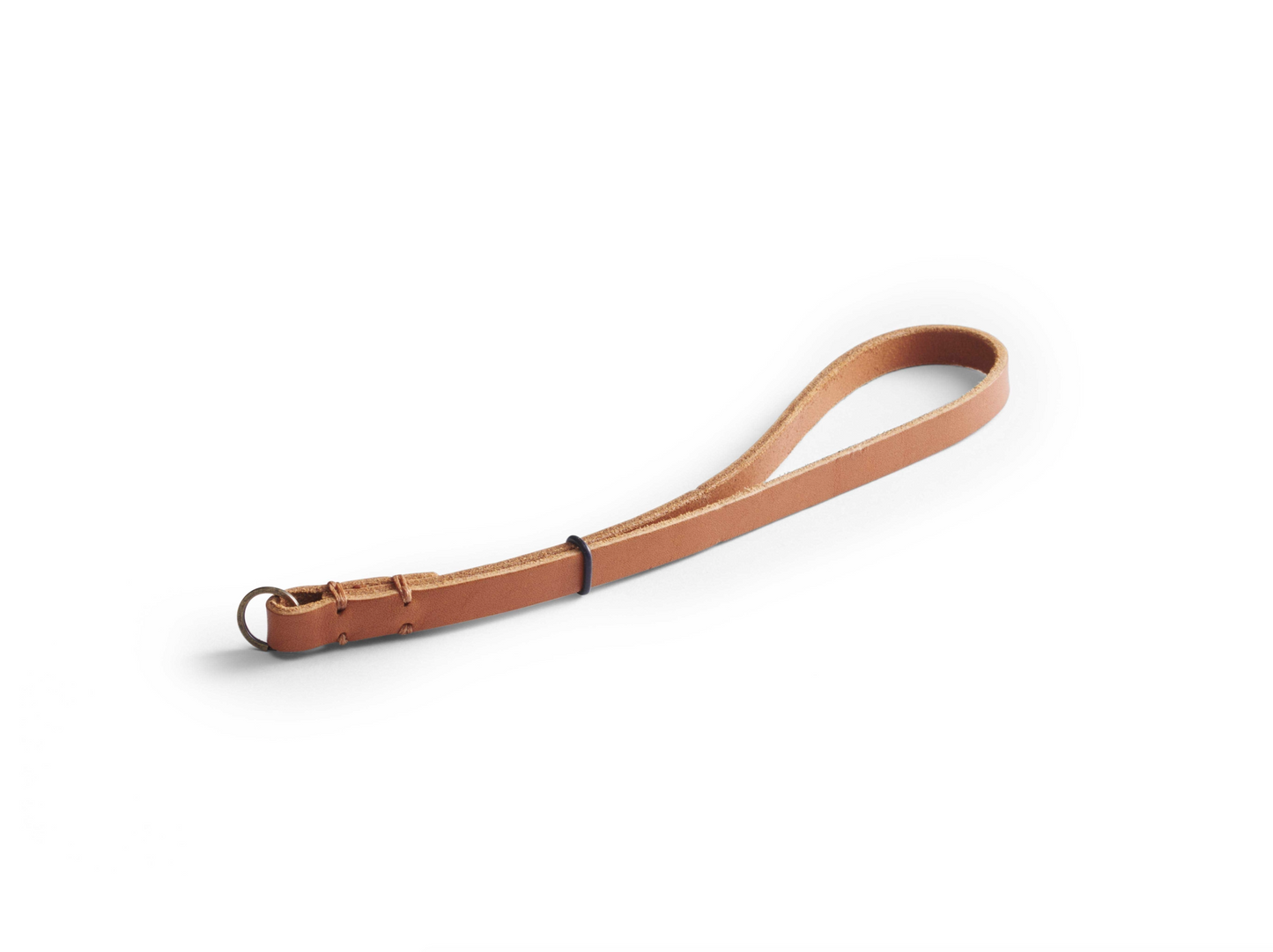 SQUAREHOOD -Leather Lanyard Wrist Strap- Brown
